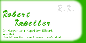 robert kapeller business card